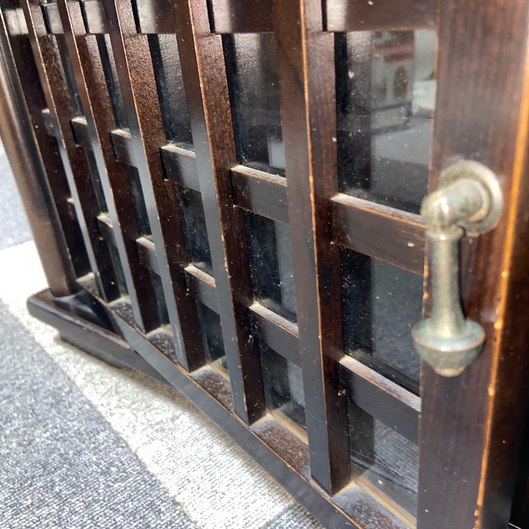 送料込み　茶箪笥 違い棚 インテリア 和 昭和レトロ 飾り棚