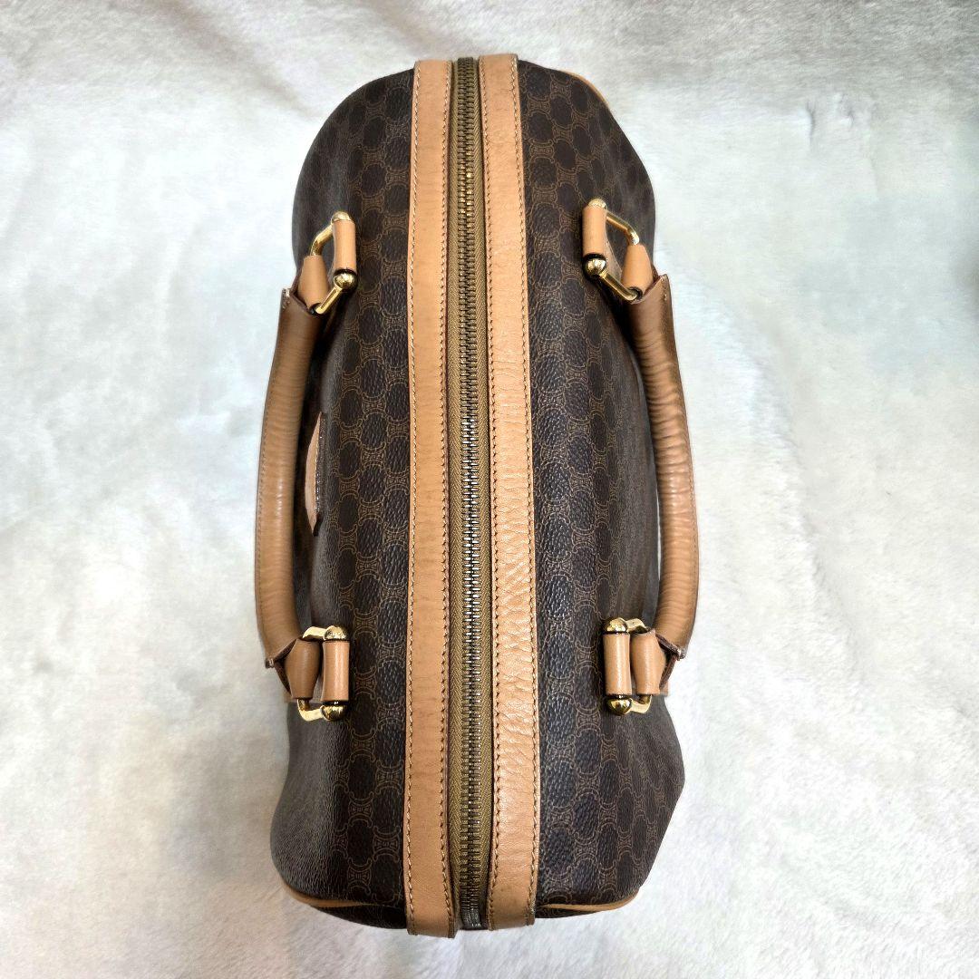 美品 CELINE セリーヌ マカダム PVCレザー ボストンバッグ トリオンフ
