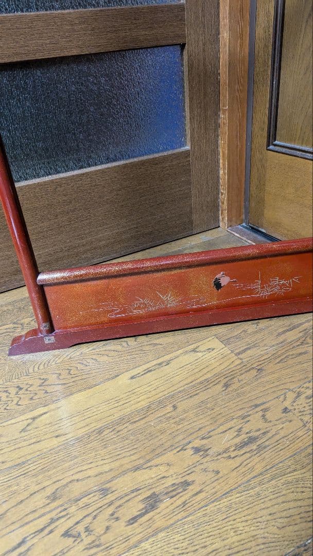 ③【昭和レトロ】木製 衣紋掛け ハンガーラック 折り畳み式 古道具 古民家　衣桁