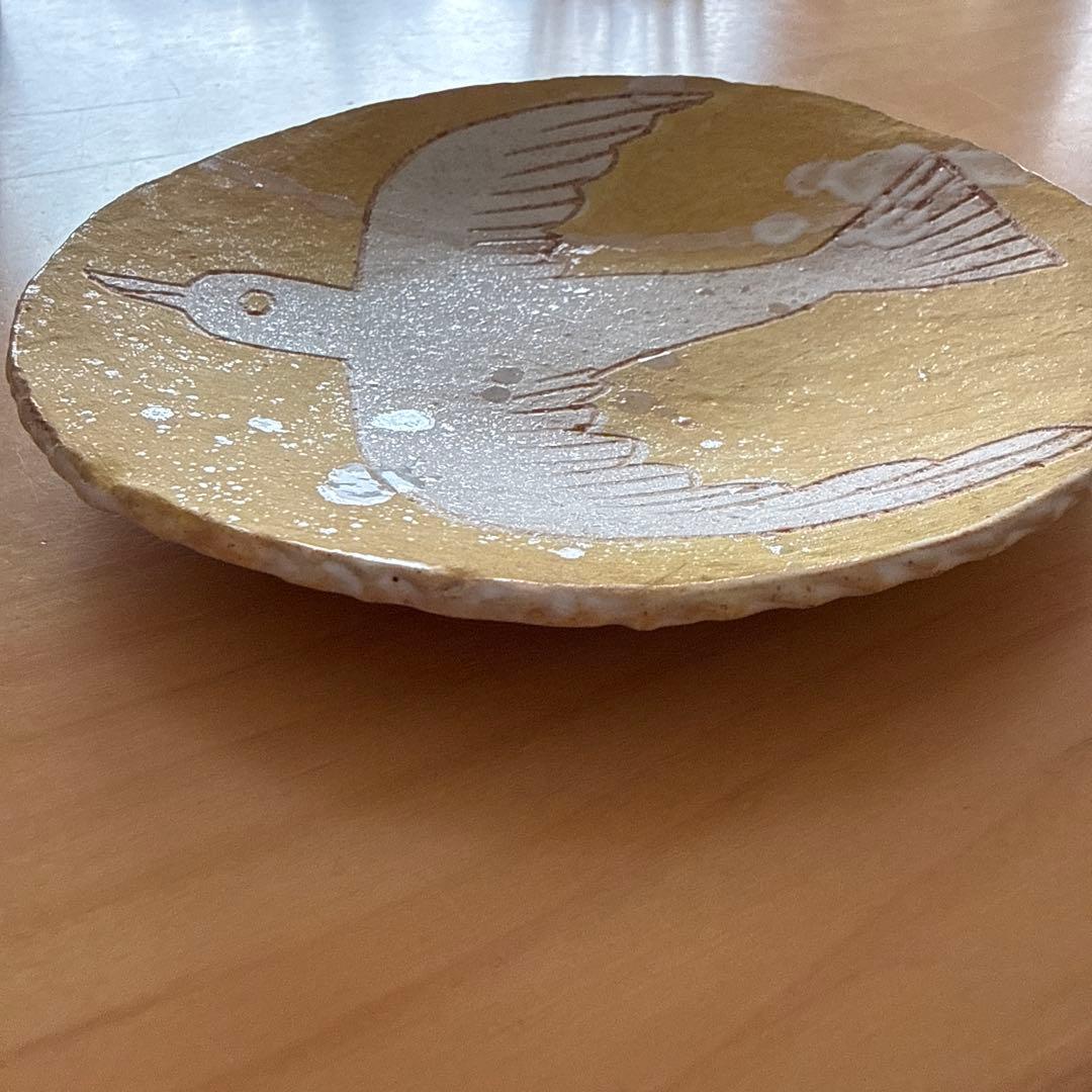 貴重！　鹿児島睦　鳥デザイン　皿　作家器
