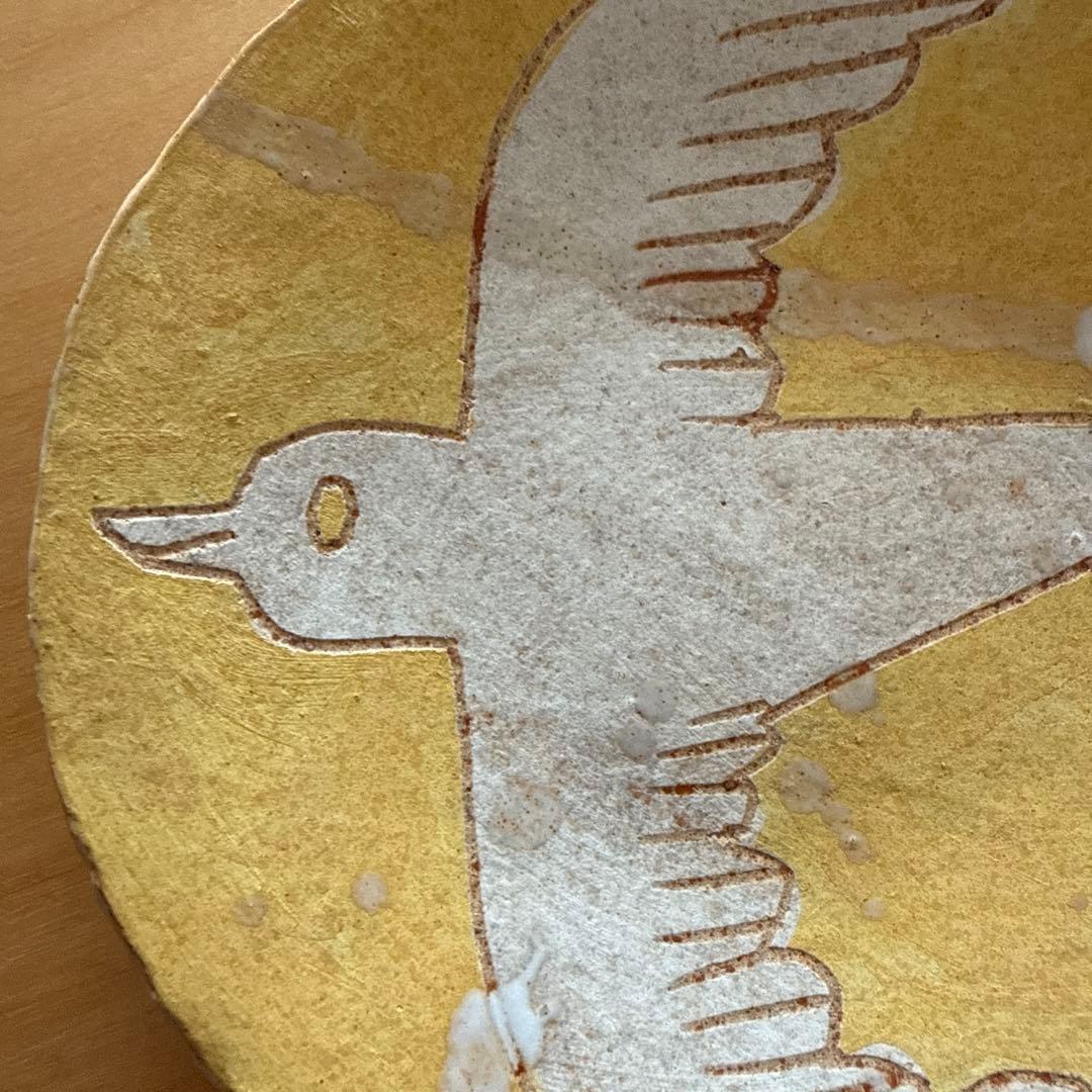 貴重！　鹿児島睦　鳥デザイン　皿　作家器