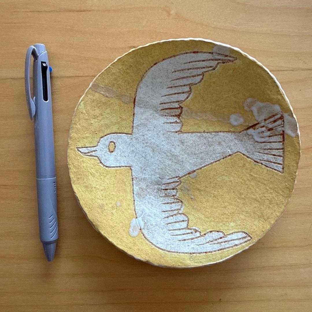 貴重！　鹿児島睦　鳥デザイン　皿　作家器