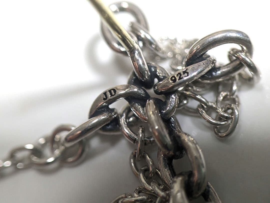 ジャスティンデイビス　シルバー925　クロス　チェーン　ピアス　K18　金