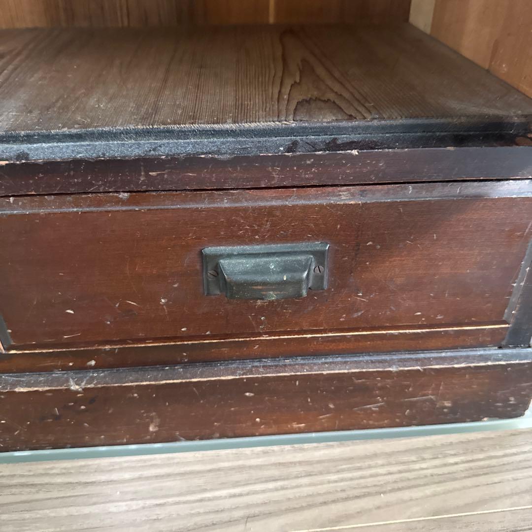 アンティーク　骨董和家具　木製キャビネット　食器棚