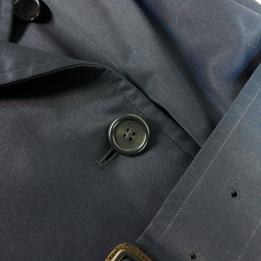 【美品】BURBERRY コットン トレンチコート ネイビー 50サイズ 英国製