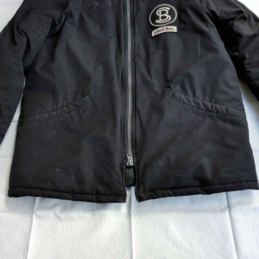 Ｌ（XL相当） Schott Bros. 黒 中綿ジャンパー 大きめ ジャケット