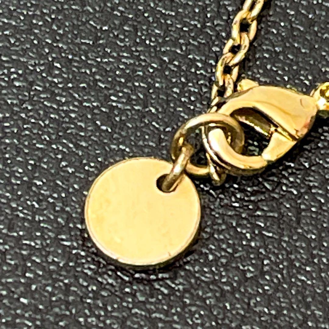 美品 ディオール Dior CDロゴ ブレスレット ゴールド ラインストーン.