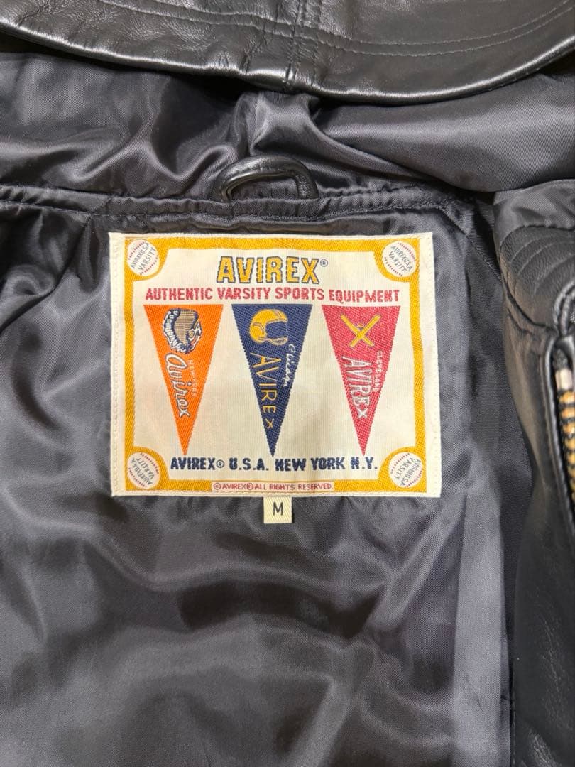 ジャケット・アウター AVIREX SIGNATURE HOODED LEATHER
