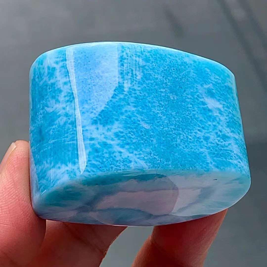 133g 天然無処理　ラリマー  置物(原石)