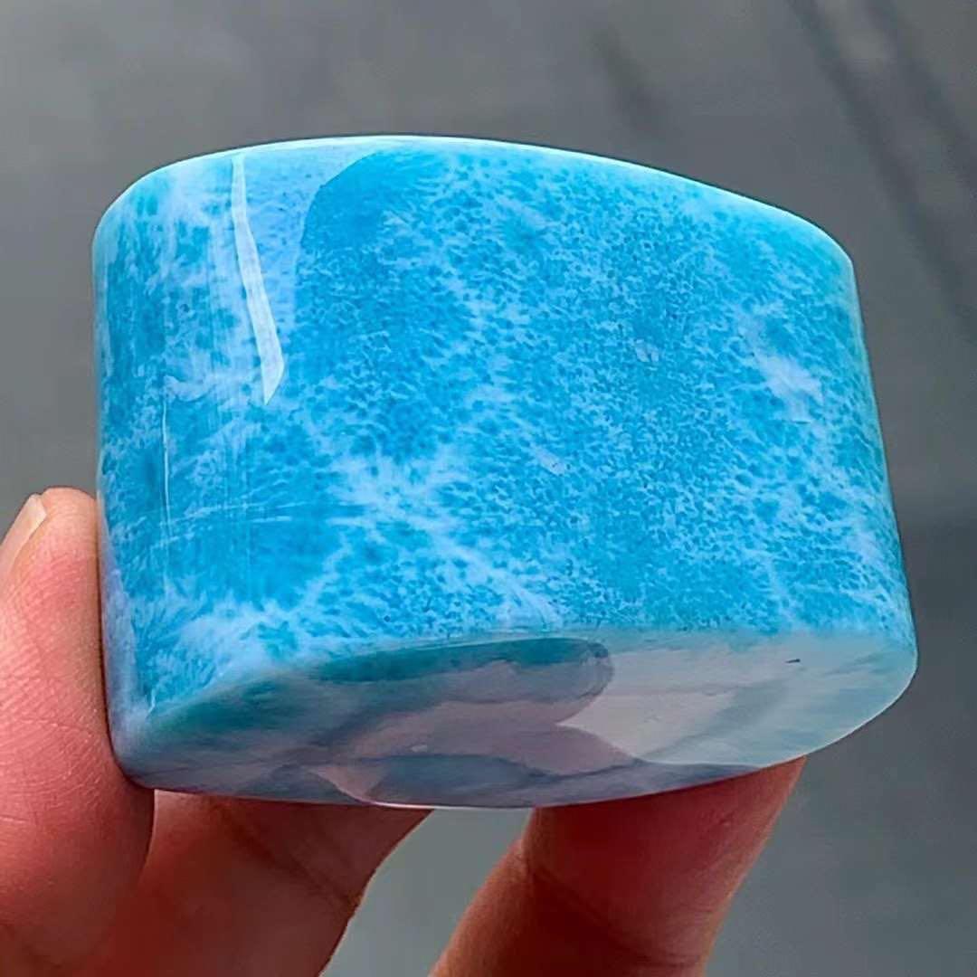 133g 天然無処理　ラリマー  置物(原石)