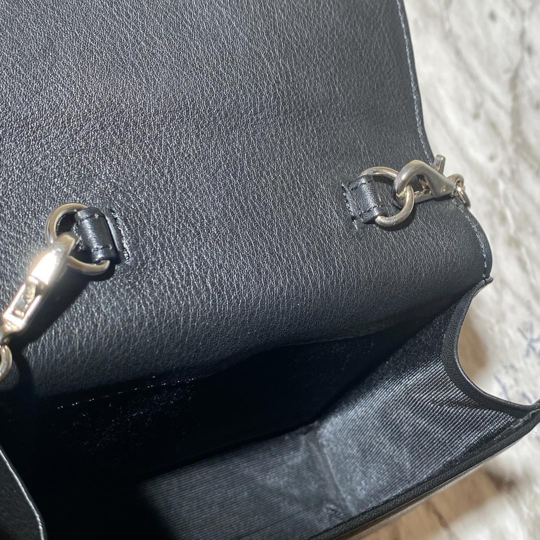 新品【アニエスベー】財布 ミニバック ポーチ 黒 レザー agnesb　2188