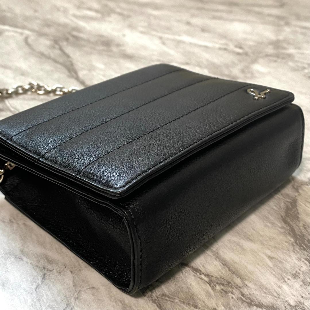 新品【アニエスベー】財布 ミニバック ポーチ 黒 レザー agnesb　2188