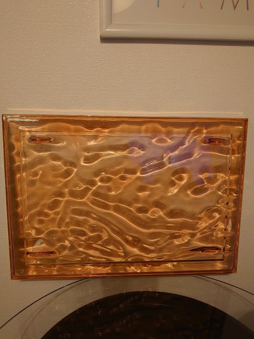 Kartell ゴールドクリスタルトレイ 46x32cm