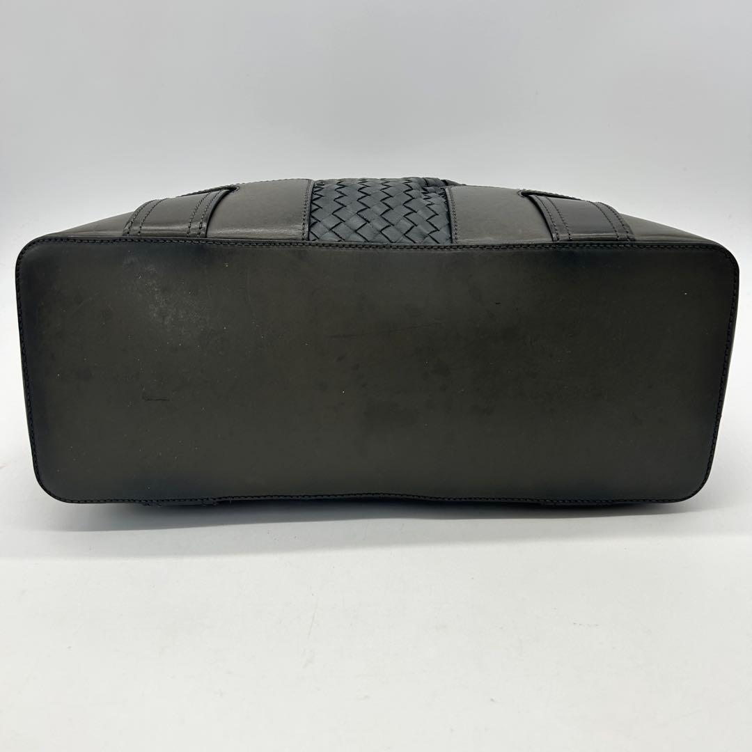 【美品】ボッテガヴェネタ トートバッグ イントレチャート 本革 グレー