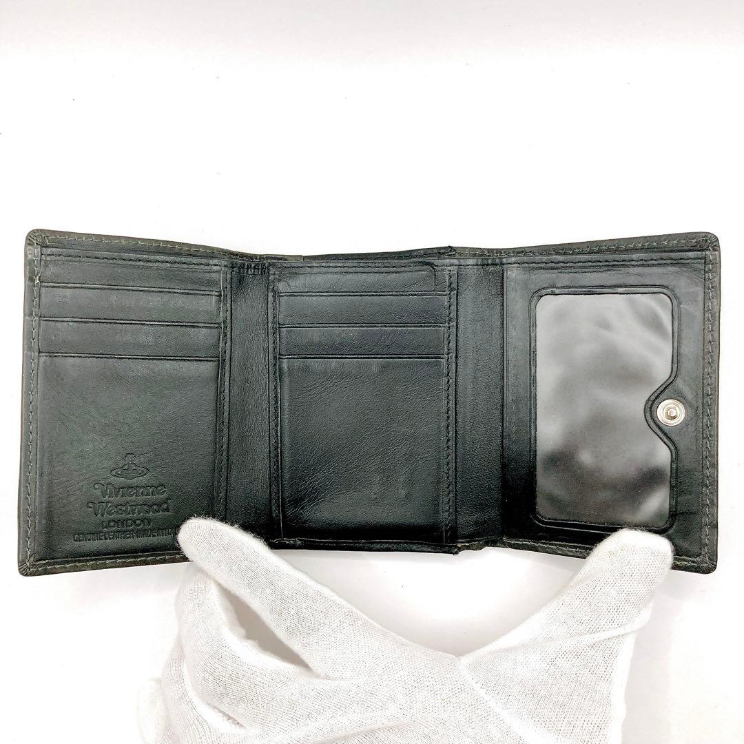 美品✨ヴィヴィアンウエストウッド 財布 オーヴ 総柄 レザー がま口 ブラック