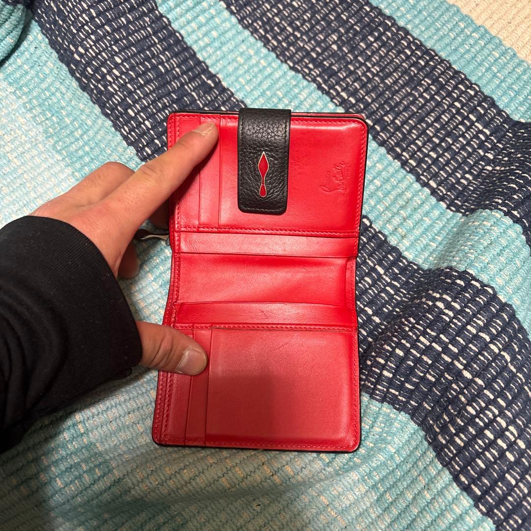 Christian Louboutin 二つ折り財布 黒/赤