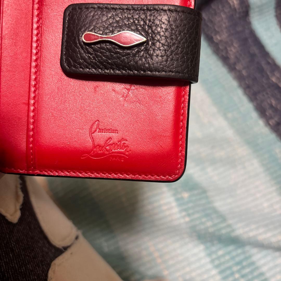Christian Louboutin 二つ折り財布 黒/赤