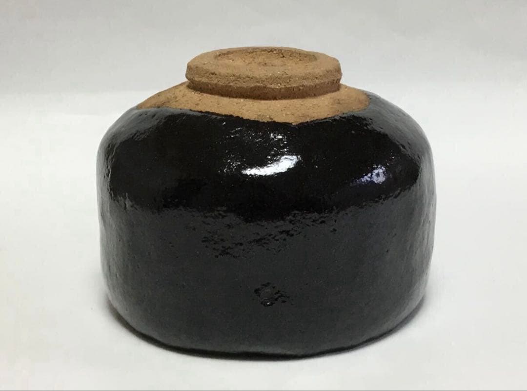 茶道具 黒茶碗 古物品 川崎和楽 木箱入