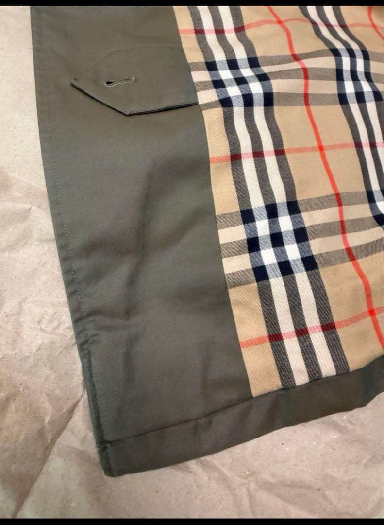 Burberry's オリーブ色 ロングトレンチコート