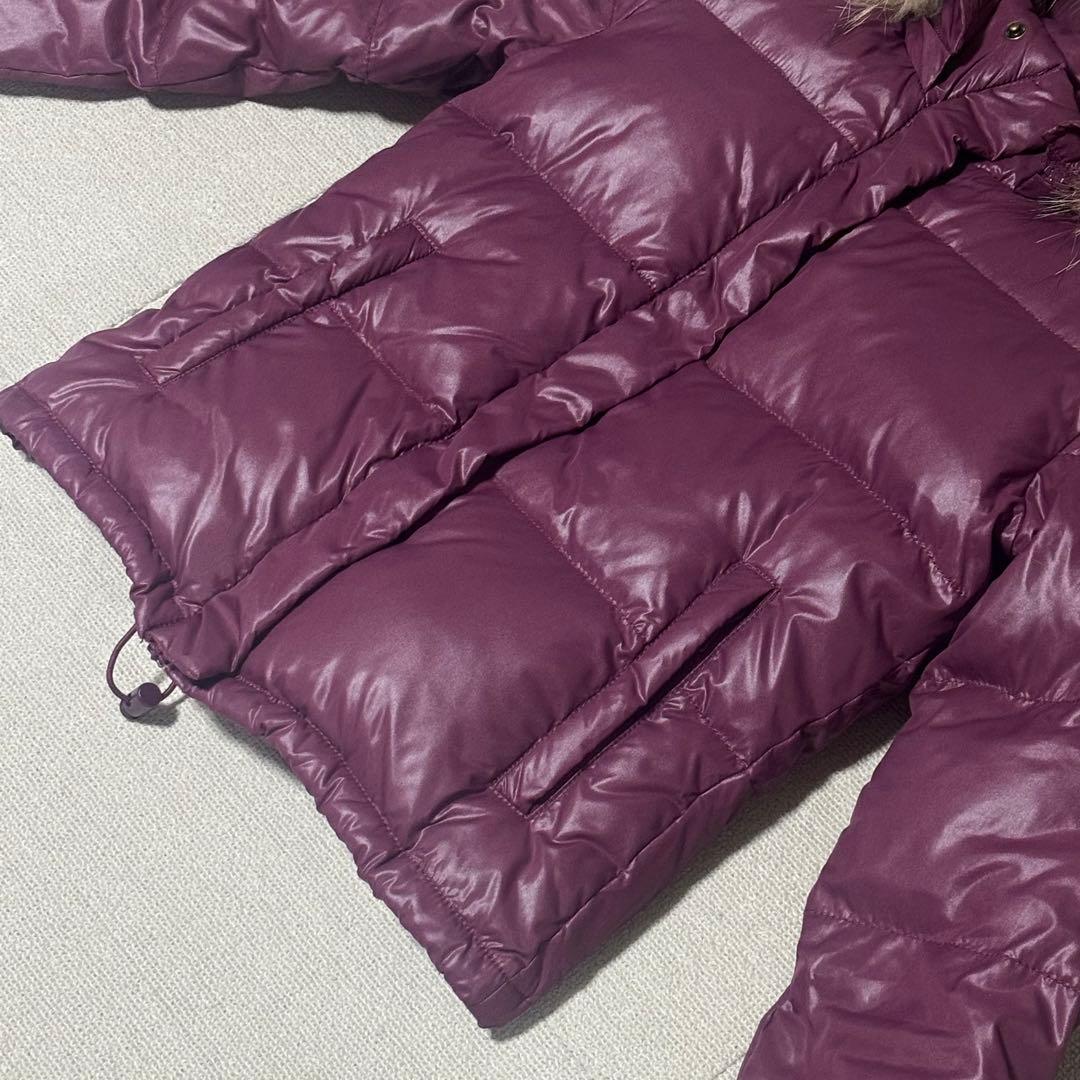 00s y2k 平成 moussy 光沢ダウン 短丈 リアルファー　パープル