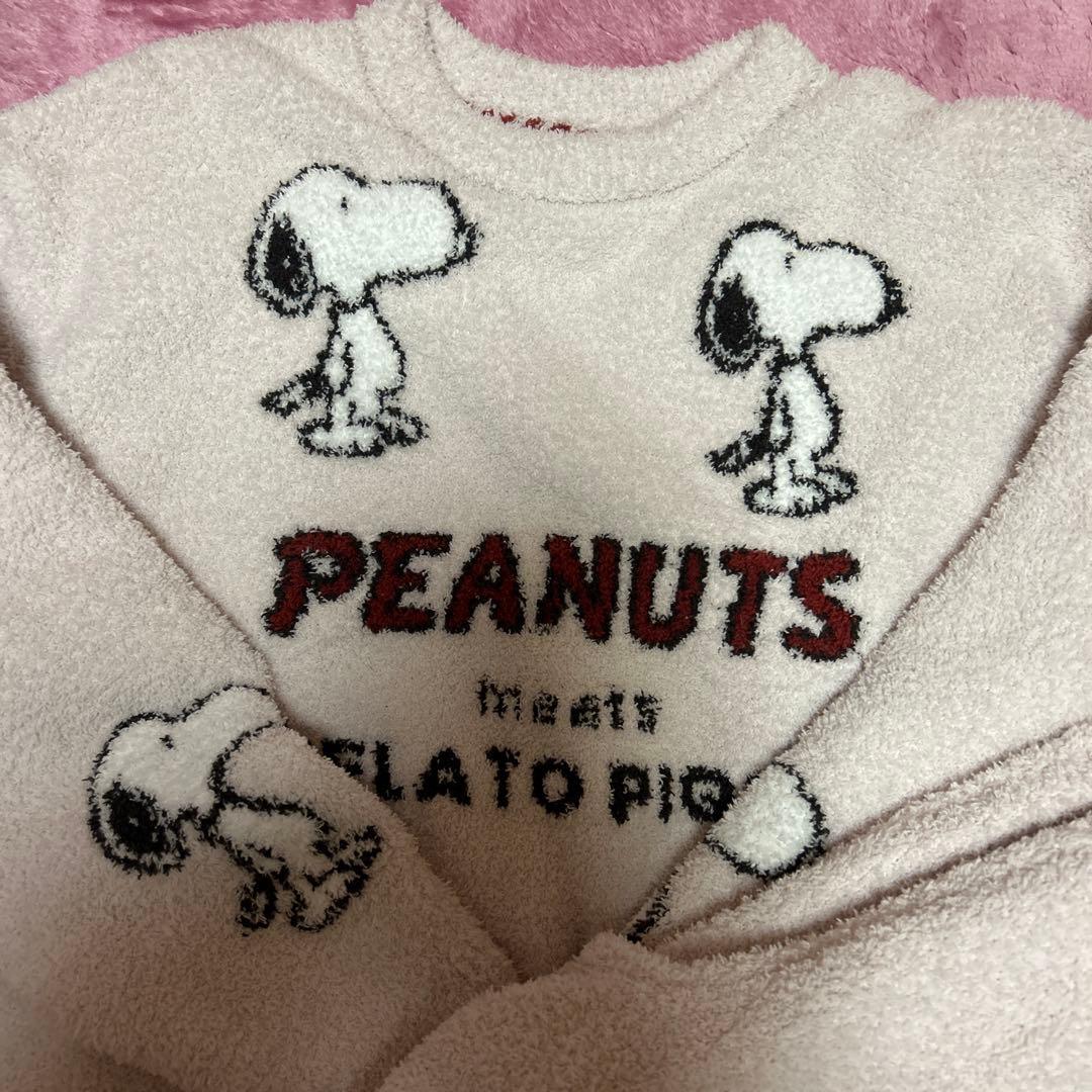ジェラートピケ PEANUTS スヌーピー 総柄上下 新品未使用