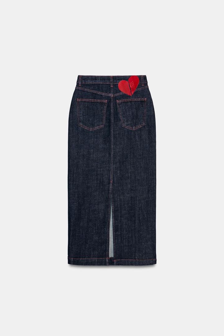 完売品 ZARA Z1975ミディ丈デニムスカート Sサイズ新品タグ付き