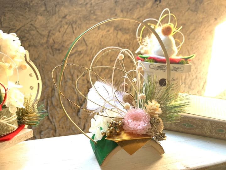 out           ❁ナチュラルを正月飾り❁バンブーラウンド❁