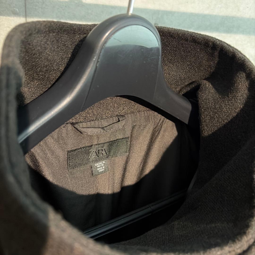 ZARA ソフトハイネックベルトコート　XL