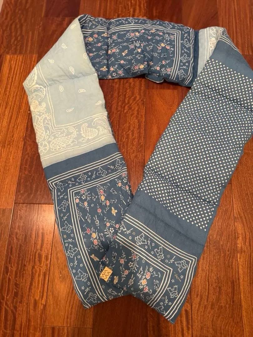 visvimダウンマフラーパンダナIODIGO IVERSON