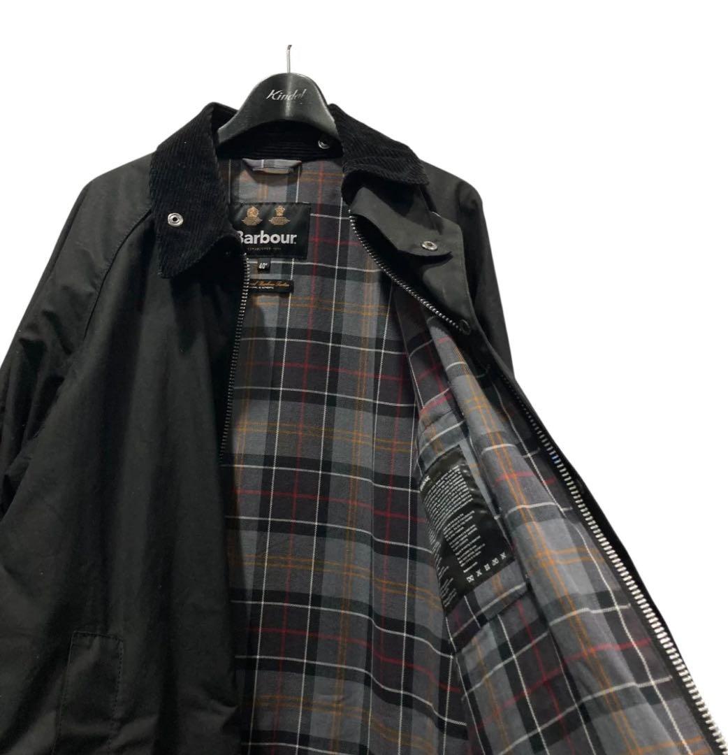 Barbour ステンカラーコート 40インチ ブラック