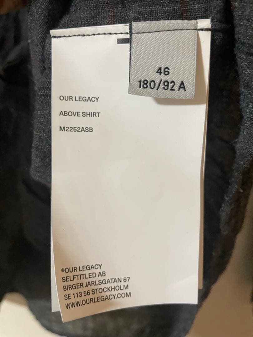 OUR LEGACY Above Shirt 46 美品　OURs 深水光太着用