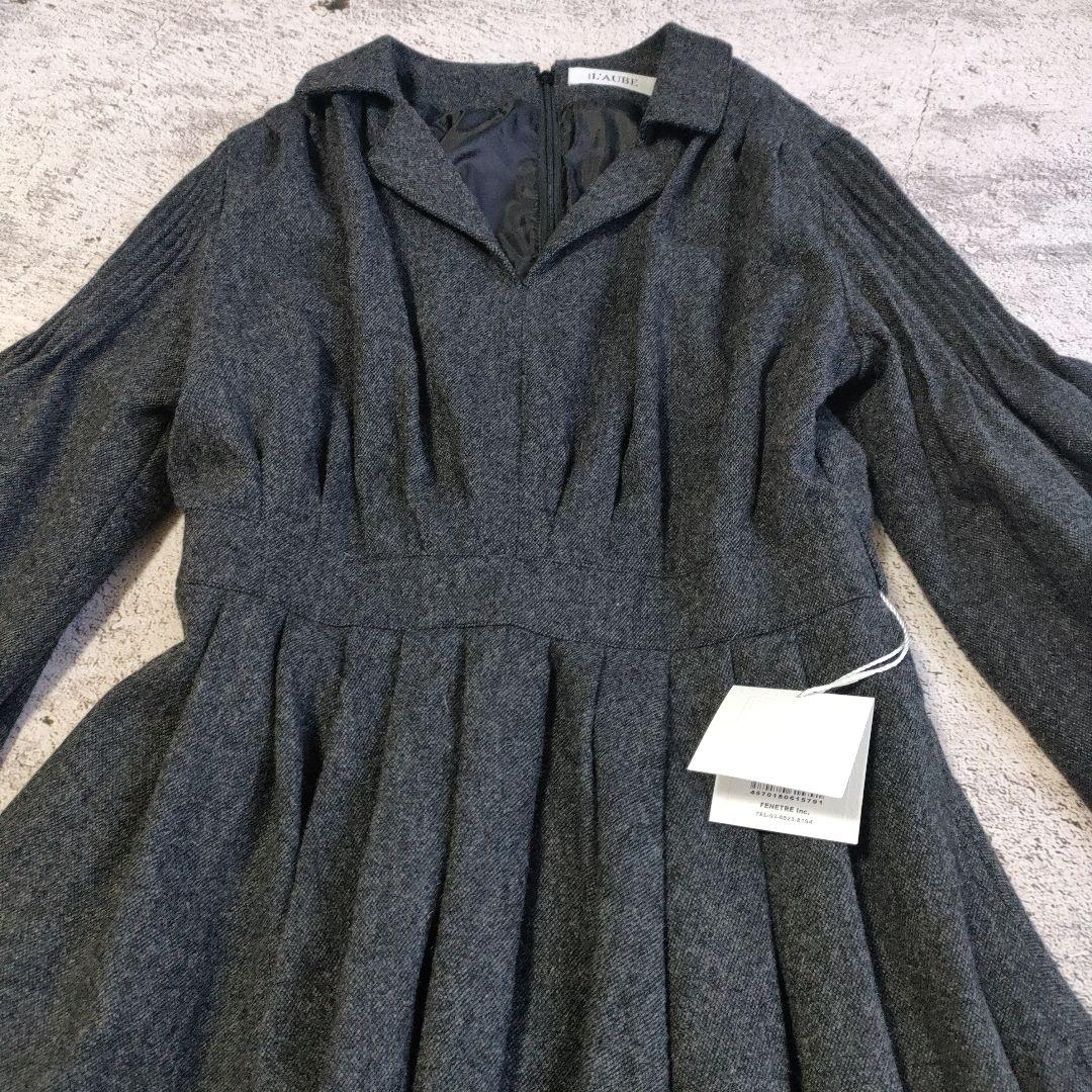 未使用品 L'AUBE BLANC Belted Balloon Dress