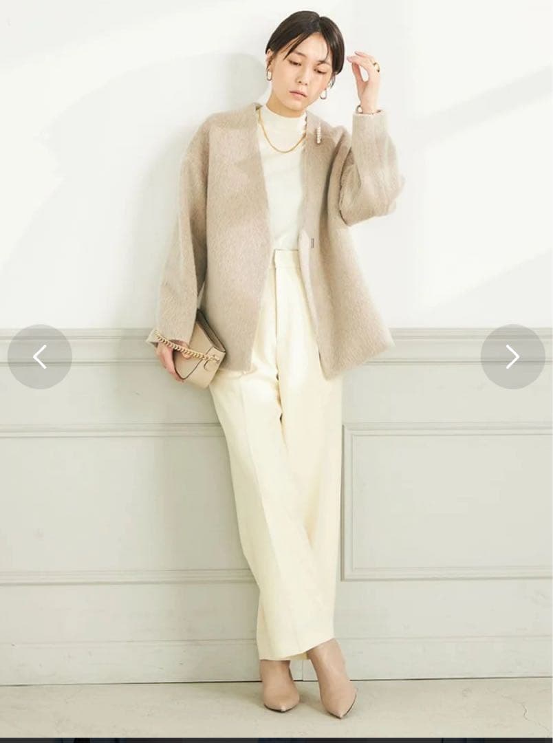試着のみ！NOLLEY'S sophiモヘヤシャンブレーシャギーショートコート