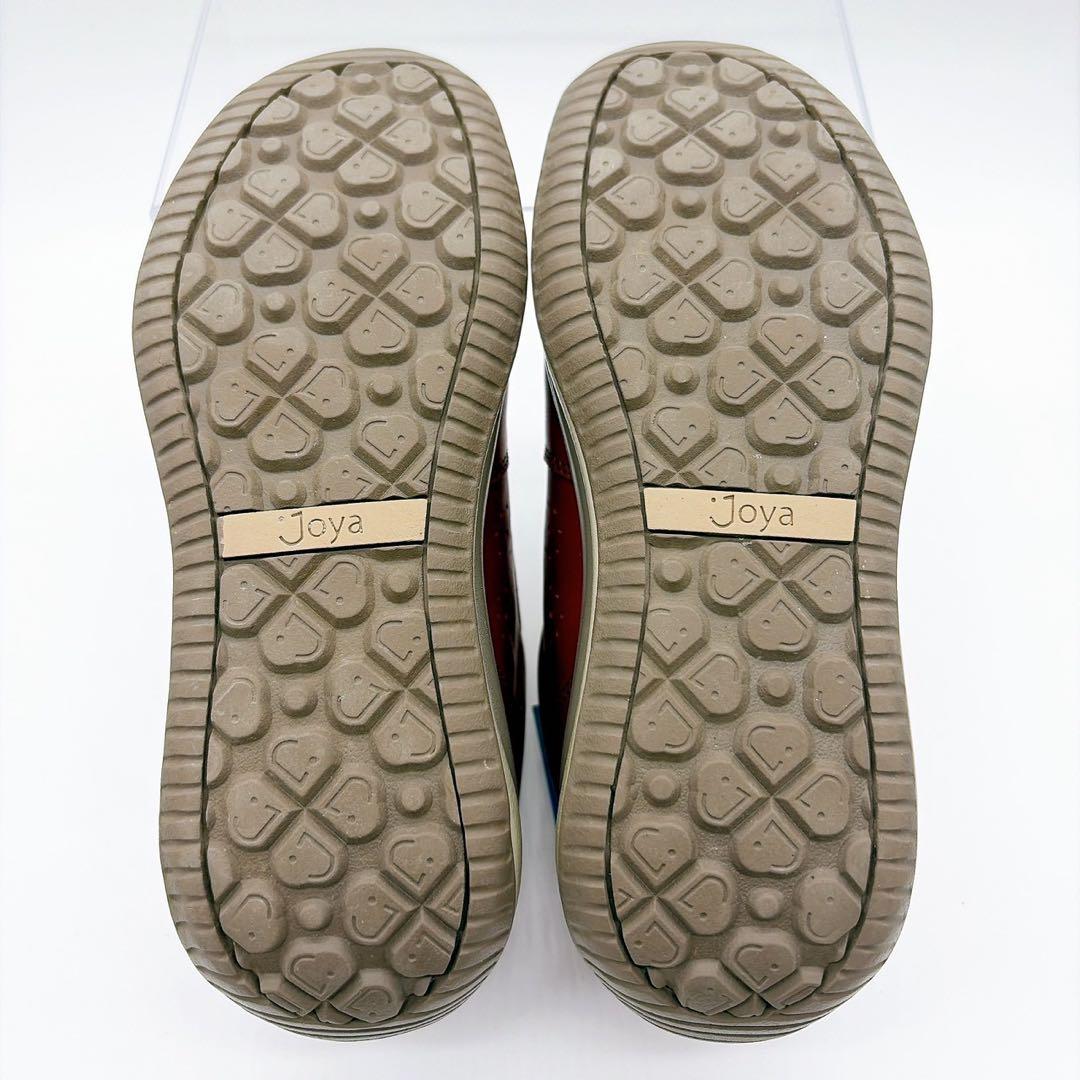 未使用級⭐️JOYA ジョヤ 23.5 スニーカー サイドジップ ワインレッド