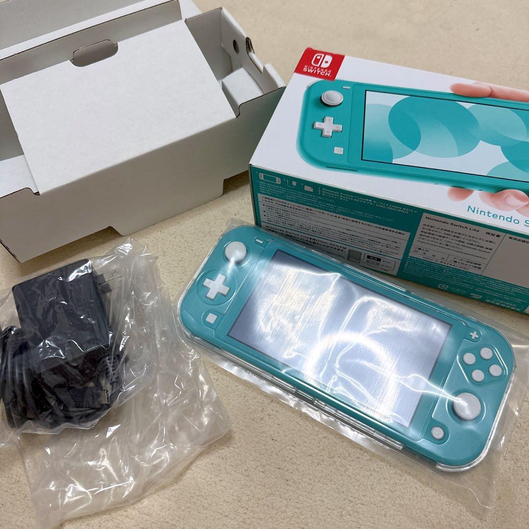 美品 Nintendo Switch Lite ターコイズ 本体　ハードケース付