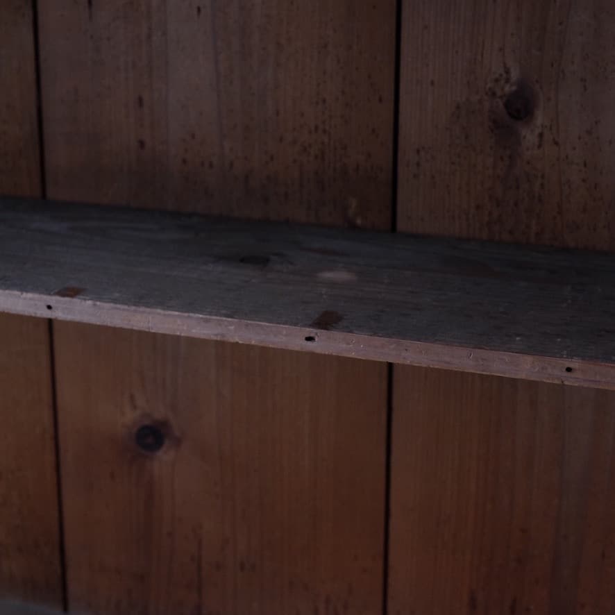 杉材 ガラス戸棚　収納棚 水屋箪笥 置床 テレビ台 古家具 古道具 アンティーク