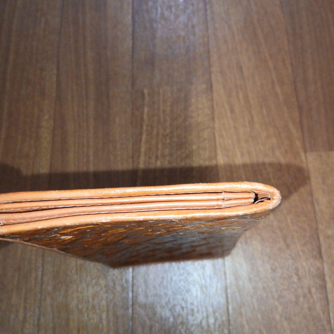 【レア】アルマジロ革 レザー 皮革 長財布 札入れ 茶色 ブラウンカラー