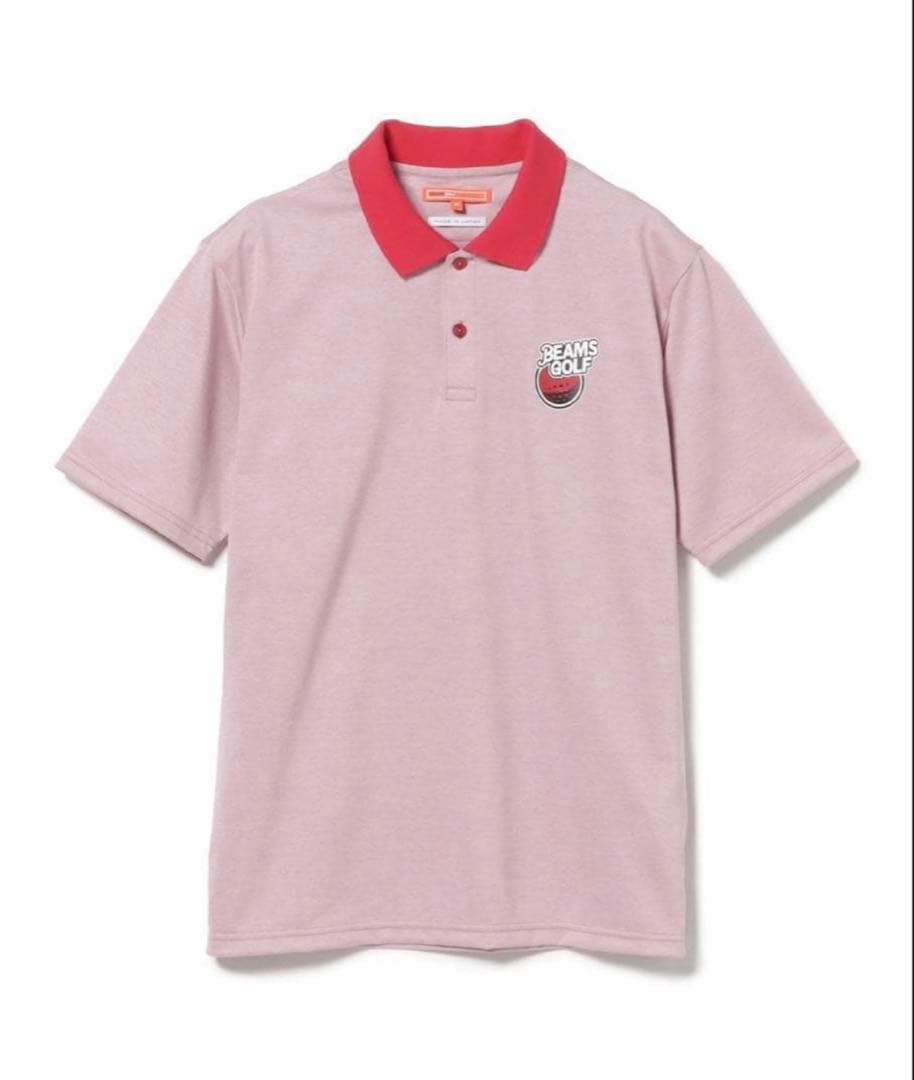 BEAMS GOLF フルーツロゴ クレリックポロシャツ