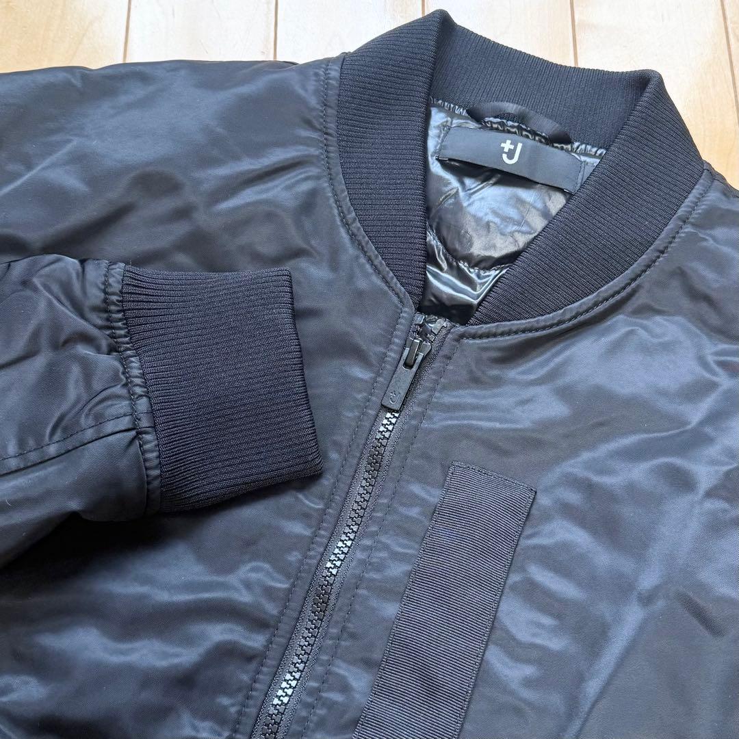 【極美品】+J プラスジェイ MA1 ダウンジャケット ハイブリッド ブラック