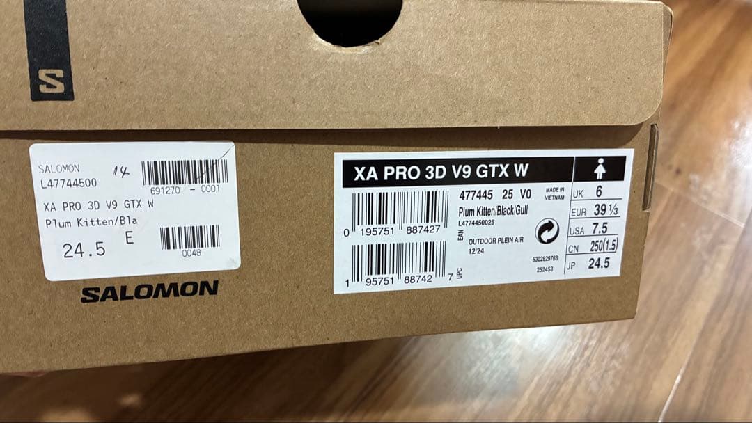靴 SALOMON XA PRO 3D V9 GORE-TEX 24.5