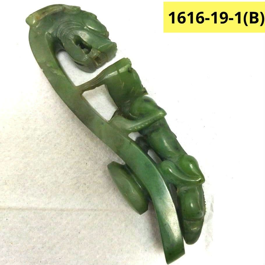 ゆ*う様 中国工芸品 美術 唐物骨董 中国古玩 玉帯鉤 翡翠 龍