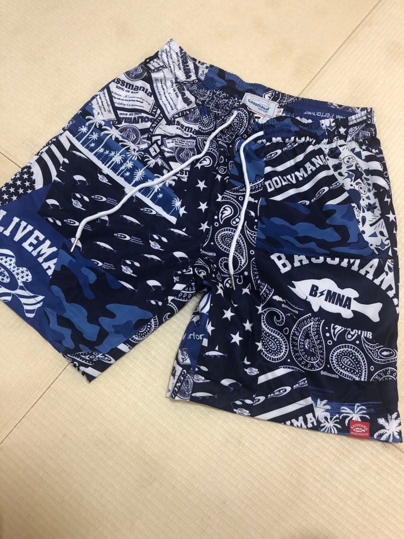 美品OSP×bassmania/オーエスピー×バスマニア総柄ハイブリッドショーツ