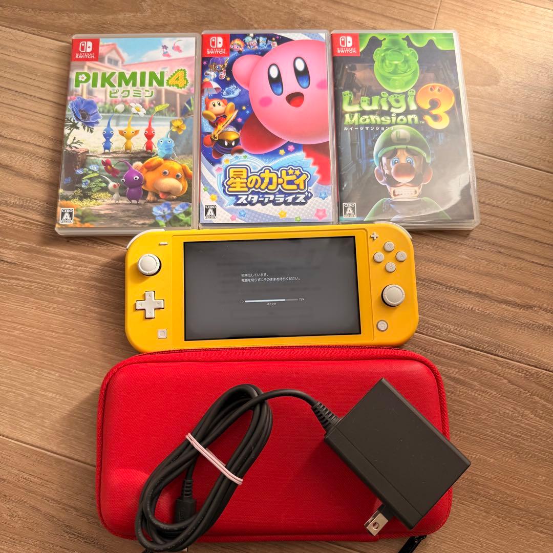 Nintendo Switch Lite イエロー + ゲーム３本