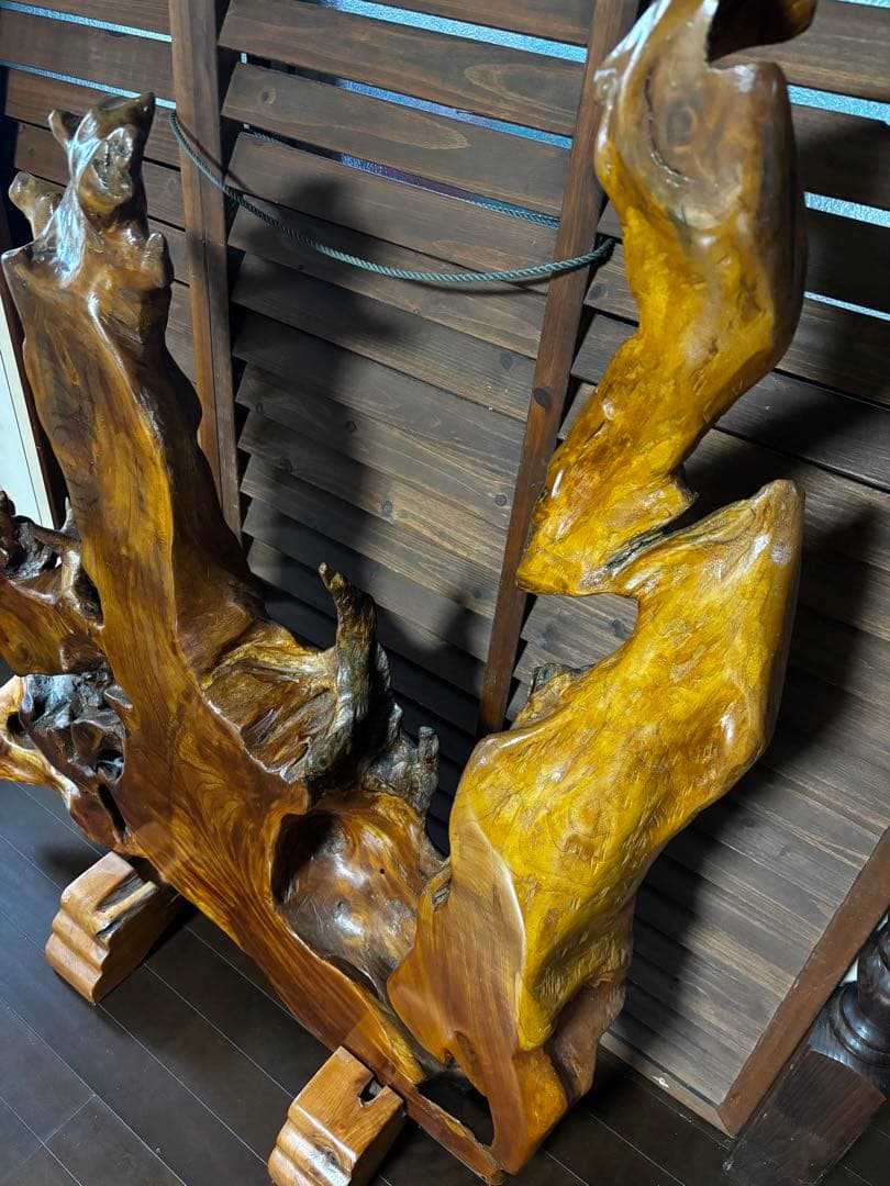 半額大幅値下げ‼️名木 欅？ 高級 希少 天然木 一枚板 衝立