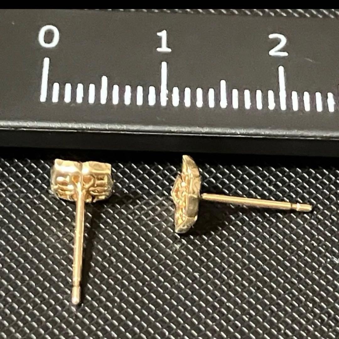 agete花びら　ダイヤピアス　k10