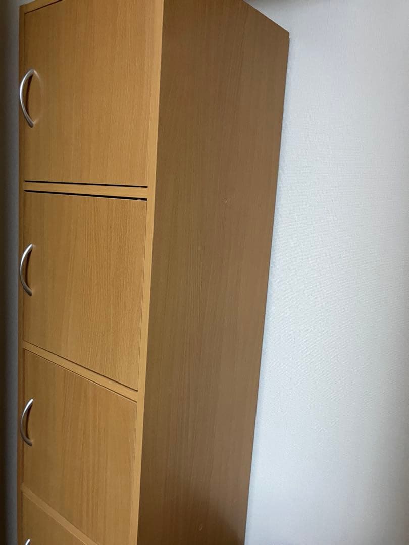 ナチュラルウッド 5段収納キャビネット