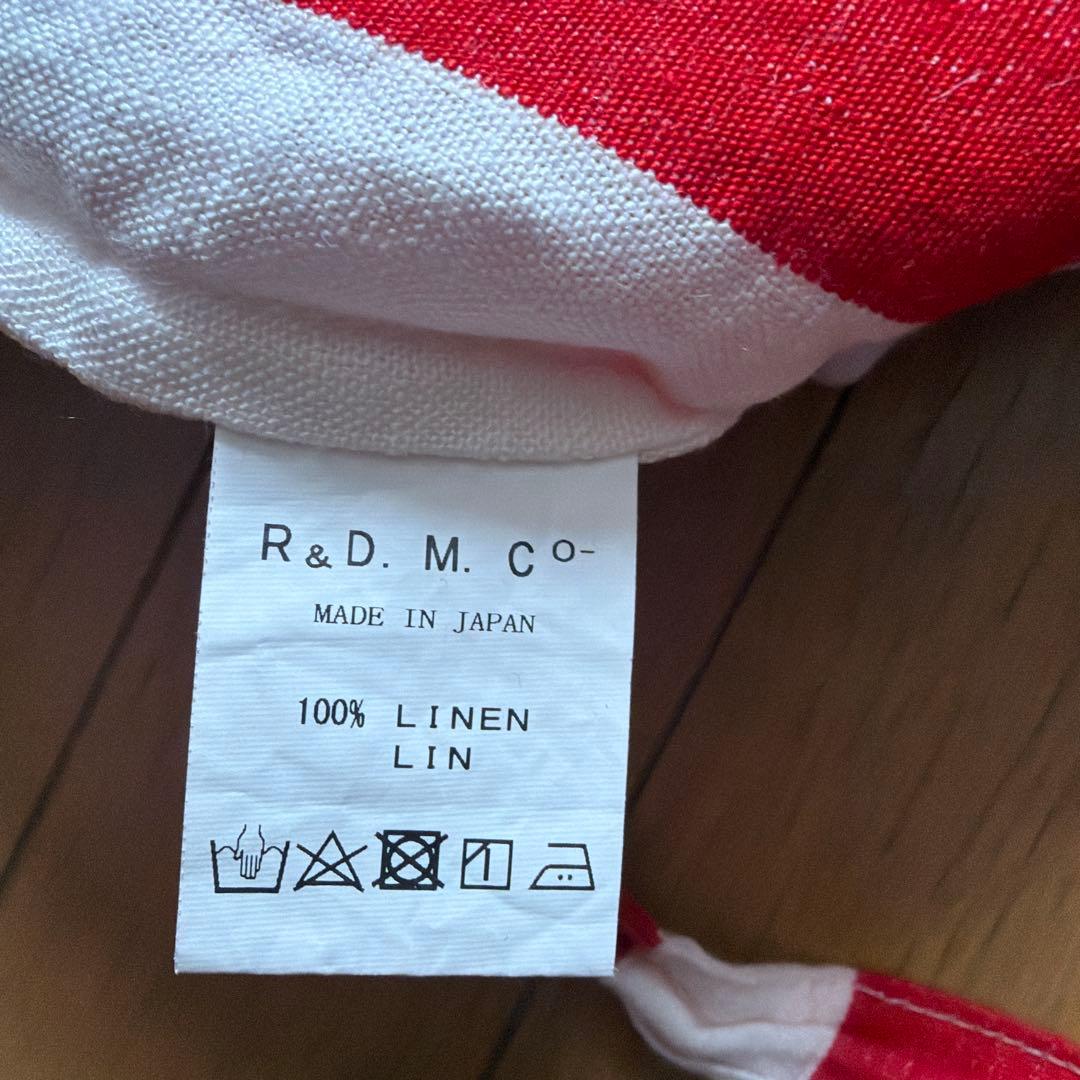 R.D.M. 赤と白ストライプ トートバッグ