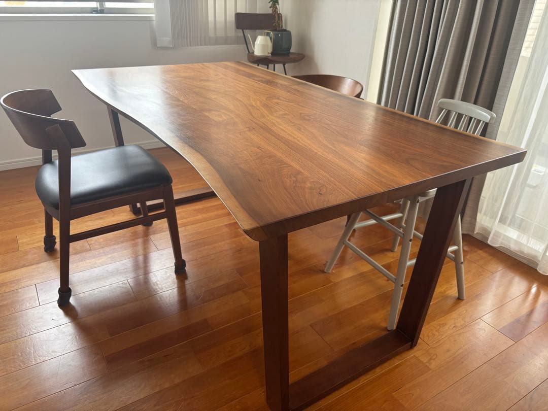【専用】直接引渡　日本製 ウォールナット ダイニングテーブル 160×90×72