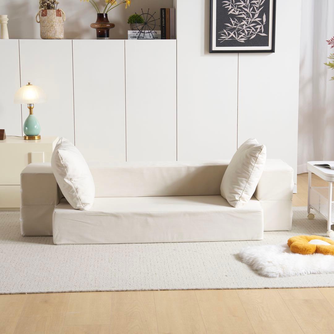 【新品】組立不要 ローソファベッド 軽量 こたつ用 高反発