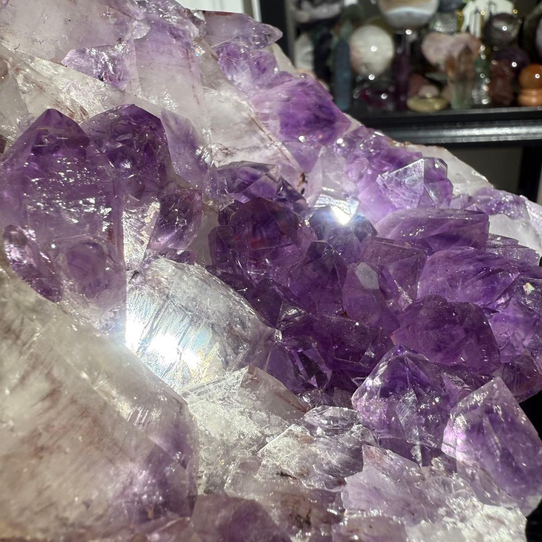 天然石アメジストの原石　置物　鉱物NO.101405